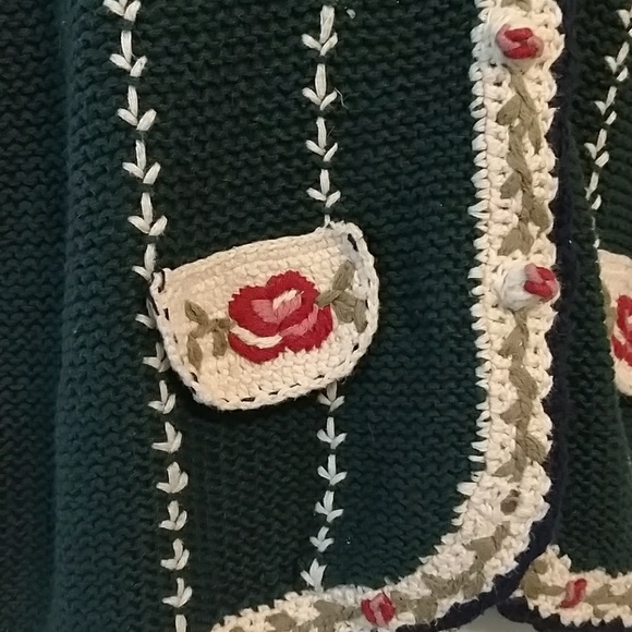 Vintage Rose Embellished Knit Sweater Vest S - Picture 2 of 8